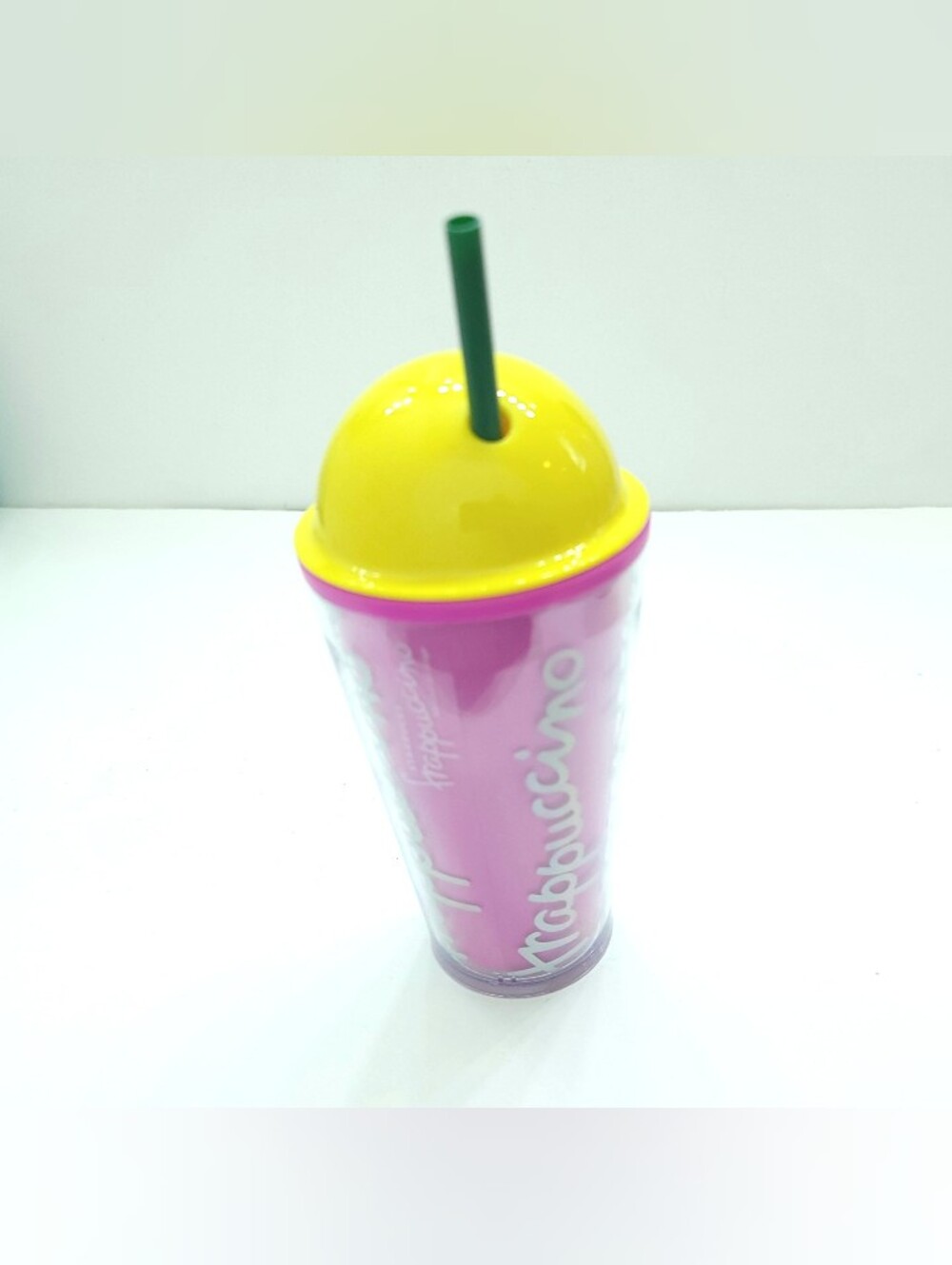 Starbucks Frappuccino 2014 Cold Cup Pink New 16oz Holographic Tumbler